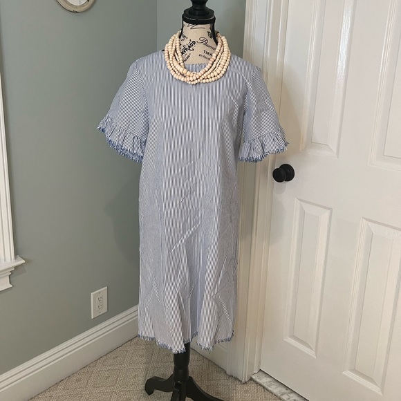 beachlunchlounge Dresses & Skirts - Beach lunch lounge cotton blue/white striped dress | size S | Never Worn